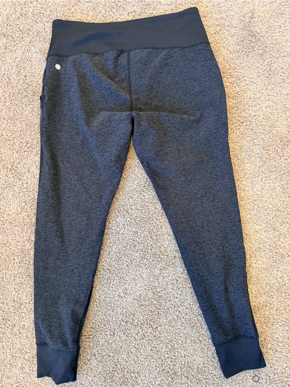 Zella restore high waisted soft pocket jogger leggings size large black/charcoal - Picture 4 of 10